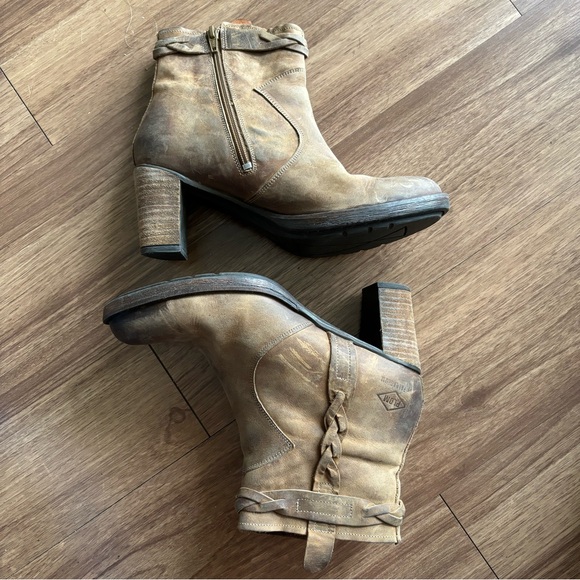 Distressed PLDM palladium leather boots - Picture 4 of 5